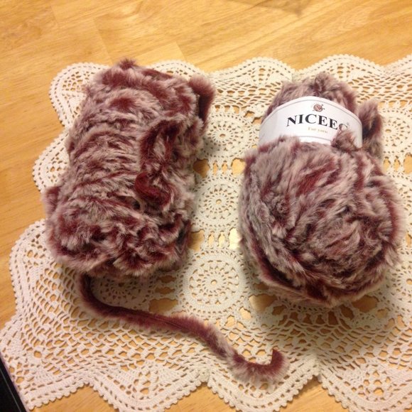 Fur Yarn - Niceec Yarn Bundle, Two 35 yard skeins - Picture 1 of 4